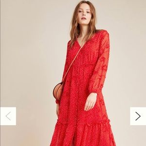 NWOT S Anthropologie Miranda Textured Maxi Dress
